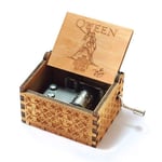 Cuzit Queen Music Box The Show Must Go On Freddie Mercury Musical Box Greatest Hits Queen Theme Wooden Music Box Creative Wooden Crafts Best Gifts for Birthday/Christmas/Valentine's Day