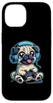 iPhone 14 Funny Pug Gamer Dog Gaming Pug Pugs Video Game Case