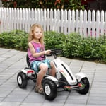 Children Pedal Go Kart w/ Adjustable Seat, Inflatable Tyres, Handbrake