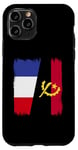 Coque pour iPhone 11 Pro Demi drapeau France Angola racines angolaises fierté