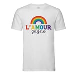 T-Shirt Homme Col Rond L'amour Gagne Lgbtq+ Gay Lesbien Pride