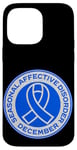 iPhone 14 Pro Max Seasonal Affective Disorder Awareness December Blue Ribbon Case