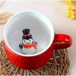 Yzmrbdqc - Tasse de noël café lait petit déjeuner tasse bonhomme de neige père noël dessin animé tasse en céramique 3D Animal cadeau de noël tasse