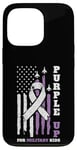 iPhone 13 Pro Purple Up For Military Kids American Flag US Case