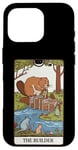 iPhone 16 Pro Fun Tarot Card The Builder Beaver Building Spiritual Reader Case