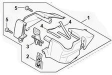 Ensemble Capotage Logement Batterie Scie à Chaîne Original STIHL MA04-080-1601