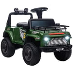 HOMCOM Quad Buggy Voiture 4x4 électrique pour Enfant 6 V avec Coffre Vitesse 3 km/h phares klaxon Musique 3-5 Ans Vert