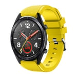 Huawei Watch GT 22mm twill silikoni ranneke - Keltainen