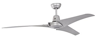 Ventilateur de plafond design industriel Vourdries Argent, avec télécommande incluse, diamètre 142 cm