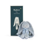 Kaloo - Lapinoo - Rabbit Doll - Baby’s Bi-Material Jersey & Knit Fabric Toy - 9.8"/25 cm - Blue Colour - Ultra-Soft materials - Gift Box - K972202