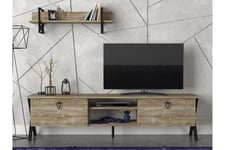 Tera Home TV-benk Kryssben - TV-møbelsett Beige