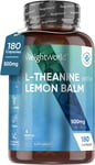 L Theanine with Lemon Balm 500mg - 180 Vegan Capsules - Natural Nootropics L-The