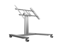 MULTIBRACKETS – M PUBLIC DISPLAY STAND 80 HD WHEELBASE SINGLE SILVER (7350073736829)