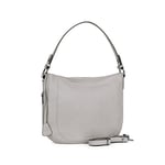 Hexagona Women's Paris Sauvage Collection-Light Gray-in Supple Fat Cowhide Leather-Shoulder Briefcase-Satchel-Crossbody Messenger Bag, Gris Clair, L : 30 x p : 12 x h : 25 cm