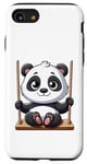 Coque pour iPhone SE (2020) / 7 / 8 Aire de jeux Panda Swinging Playground Fun