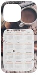 Coque pour iPhone 14 Pro Max Calendrier mensuel 2025 Date Nouvel An drôle femmes hommes