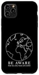 Coque pour iPhone 11 Pro Max Contours de la carte du monde Protection de la nature