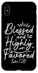 iPhone XS Max Christian Bible Verse Faith God Luke 1:28 Blessed & Highly Case