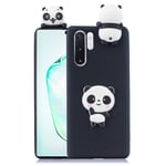 Samsung Cute 3D Galax Note 10 Pro kuoret - Panda / Musta tausta Monivärinen