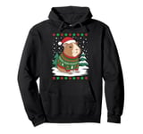 Funny Xmas Sweater Santa Hat Guinea Pig Christmas Pullover Hoodie