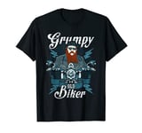 Grumpy Old Biker T-Shirt Men Funny Beard Motorcycle Husband