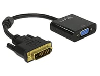 Delock 65658 Adaptor Cable DVI 24 + 1 Male to VGA Female Black