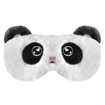 Mezeic Sleep Eye Mask, Cartoon Panda Eye Mask Soft Plush Eye Mask for Sleeping Travel Blockout Sleeping Masks Eye Cover Novelty Cute Animal Eyeshade for Kids Girls Children Adult (Panda)