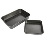 MasterClass Non Stick Twin Pack Roast Pan and Oven Tray