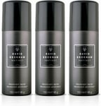 David Beckham Instinct Body Spray 150ml Pack of 3 - Aromatic Deodorant Spray