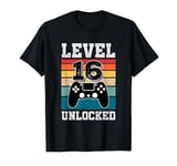 Level 16 Unlocked 16 Year Old Gamers 16th Birthday Gaming T-Shirt