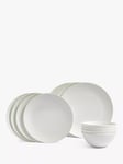 Wedgwood Gio Bone China Dinnerware Set, White, 12 Piece