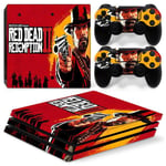 Kit De Autocollants Skin Decal Pour Console De Jeu Ps4 Pro Red Dead Redemption 2, T1tn-P4pro-1602