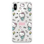 Personalaizer Coque pour iPhone X - XS - Hello Kitty Patron Stickers