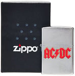 Zippo – AC/DC - Street Chrome – Essence Briquet Coupe-Vent, Rechargeable, dans Une boîte Cadeau de Haute qualité 60004725 Taille Unique Gris