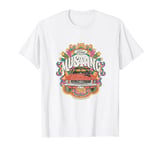 Ford - Vintage Red Mustang 1968 Rainbow Background Stars T-Shirt