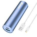 Bonai Portable Phone Charger, 5800mAh Power Bank External Backup Battery Pack Compatible with iPhone 11 12 13 14, iPad, iPod and More- Sierra Blue (Charging Cable Included)