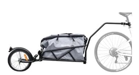 Remorque velo mono roue avec sac et amortisseur