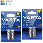 4 Varta Ultra Lithium AA LR6 Lithium Batteries FR14505 6106 1.5V Mignon 2BL 2038