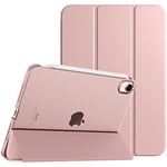 TiMOVO Étui Compatible avec Nouvel iPad Mini 6e Génération, Coque iPad Mini 6 (8,3 Pouces 2021), Coque Magnétique en PC avec Veille/Réveil Automatique [Touch ID&iPencil Charge Capable], Rose Doré