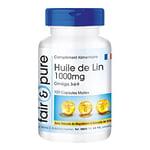 Fair & Pure® - Huile de lin 1000 mg - 120 capsules molles - acides gras essentiels oméga 3 6 9 - faciles à avaler