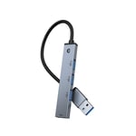 Tymyp Hub USB, Hub USB 4 en 1 avec USB 3.0 * 1, USB 2.0 * 3 pour iMac Pro, Macbook, Mac Mini/Pro, Surface Pro, Laptop Notebook PC, Répartiteur USB 4 Ports Ultra-Slim