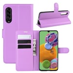 Galaxy A90 5G      Pu Wallet Case    [Purple]