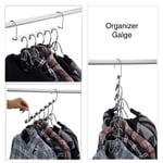 2-pack Galge - Klädhängare - Anslutningskrok - Organizer Silver