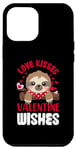 iPhone 12 Pro Max Love Kisses Valentine Wishes Sloth Valentine's Day Couple Case