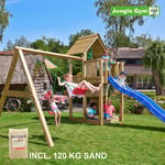 Lektorn Jungle Gym Cubby Komplett Inkl Swing Modul X'tra, 120 kg Sand och Rutschkana