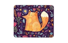 Ginger Fox Drawing Mouse Mat Pad - Cute Animal Art Wildlife Computer Gift #15571