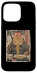 Coque pour iPhone 15 Pro Max Samurai Cat Loves Ramen Anime Drôle Anime Art Japonais Samouraï