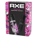 AXE - Coffret Provocation pour Homme - un déodorant bodyspray de 200 ml et une eau de toilette de 100 ml - parfum masculin et frais de noix de coco et de poivre noir - tenue 48H