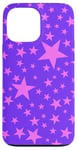 Coque pour iPhone 13 Pro Max Violet et rose, étoiles