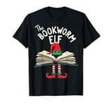 Christmas Book Club Bookworm Elf Book Christmas Reading Elf T-Shirt